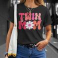 Groovy Twin Mama Mother's Day For New Mom Of Twins T-Shirt Gifts for Her