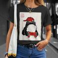Grumpy Frog Gamer Bruh Ink Painting Japanese Gamer T-Shirt Gifts for Her