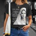 Hail Mary Blessed Mother ロザリオの祈り Tシャツ 彼女への贈り物