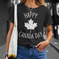 Happy Canada Day クールデザイン カナダメープルレディース メンズ キッズ Tシャツ 彼女への贈り物