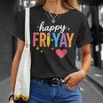 Happy Fri Yay Friday Lovers Teacher Fri Yay Weekend T-Shirt Gifts for Her