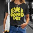 Have A Good Day レトロ ハッピーフェイス 90年代 スマイルフェイス 美学 Tシャツ 彼女への贈り物