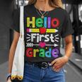 Hello First Grade Back Tochool 1St Day Of 1St Grade Tシャツ 彼女への贈り物