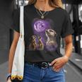 Howling At The Moon シャツ 面白いミーアキャットシャツ ミーアキャット Tシャツ 彼女への贈り物