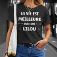 Humour Citation Lilou Laie Est Meilleure Avec Lilou T-Shirt Cadeaux pour elle