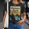 Huntington Beachurf City California アンティーク調サーフィン Tシャツ 彼女への贈り物
