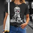 I'll Be Back 2024 ドナルド・トランプ 大統領用 おもしろサングラス Tシャツ 彼女への贈り物