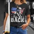 I'll Be Back Trump 2024 アメリカ大統領選挙トランプ Tシャツ 彼女への贈り物