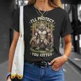 I'll Protect You Kitten Wolf Meme Joke 皮肉な女性 男性 Tシャツ 彼女への贈り物