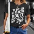I'm Often Mistaken For An Adult Because Of My Age Tシャツ 彼女への贈り物