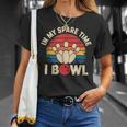 In Mypare Time I Bowl レトロ ボウリング ボウラー Tシャツ 彼女への贈り物