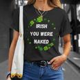 Irish You Were Nakedt Patrick's Day アイルランドのお祝い Tシャツ 彼女への贈り物