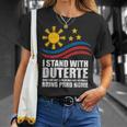Itand With Duterte フィリピン フィリピン 強い 帰省 Tシャツ 彼女への贈り物