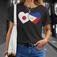 Japanese Flag Phillipinesフィリピンの遺産 フィリピンのルーツ 日本の国旗 フィリピンの国旗 Tシャツ 彼女への贈り物