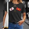 Japanese Flagietnamese Flagベトナムの遺産 ベトナムのルーツ 日本の国旗 ベトナムの国旗 Tシャツ 彼女への贈り物