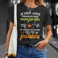 Jardin Et Poules Humour Cadeau Homme Jardin Retraite T-Shirt Cadeaux pour elle