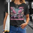 Jdm レトロ 和 ドリフト 車 東京 スカイライン 桜 Tシャツ 彼女への贈り物