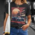 Jdm レトロ 日本自動車 レースカー 東京 スカイライン サンセット Tシャツ 彼女への贈り物