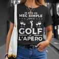 Jeuis Un Mecimple J'aime Le Golf Et L'apéro T-Shirt Cadeaux pour elle