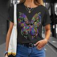 Joli Papillon Multicolore Coloré T-Shirt Cadeaux pour elle