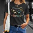 Jugador 1 Jugador 2 Pareja De Juegos A Juego Camiseta unisex Regalos para ella