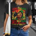 Junenth Celebrating Black Freedom 1865 African Women T-Shirt Gifts for Her