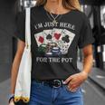 Im Just Here For The Pot ポーカーダイス カジノカード Tシャツ 彼女への贈り物