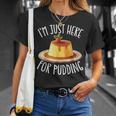 Just Here For Pudding デザイン メンズ レディース デザートプリン Tシャツ 彼女への贈り物