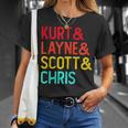 Kurt & Layne &Cott & Chris Fuentes Grunge Distressed Camiseta unisex Regalos para ella