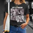 Let It Meow 面白い猫子猫の歌うギフト Tシャツ 彼女への贈り物