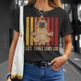 Let Thathit Go パグ ヨガ ヴィンテージデザイン Tシャツ 彼女への贈り物