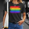 Lgbt ハートにレインボーフラッグ Tシャツ 彼女への贈り物