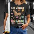 Life Without Horses グルーヴィーな乗馬 乗馬 Tシャツ 彼女への贈り物