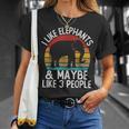 I Like Elephants And Maybe Like 3 People シャツ 象 Tシャツ 彼女への贈り物