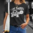 I Like Turtles かわいい 亀 愛 亀 海 動物 好き Tシャツ 彼女への贈り物
