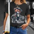 Lil Homie Lowrider かわいいテディベア ヒップホップ ローライダー チカーノ Tシャツ 彼女への贈り物