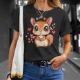 Linda Ardilla Rodeada De Corazones Amor Camiseta unisex Regalos para ella