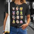 Lindo Conjunto De 12 Animales Chinosigno Del Zodiaco Feliz Año Nuevo Lunar Cuello Camiseta unisex Regalos para ella
