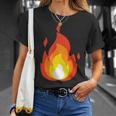Lit Fire Flame ホットバーニングビーチパーティー Tシャツ 彼女への贈り物