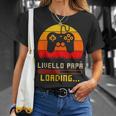 Livello Papà Loading Uomo Futuro Papà Retro Gamin G Maglietta Regalos para ella