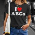I Love Abgs I Heart Abg おもしろい アジアの赤ちゃん 女の子 恋人 Tシャツ 彼女への贈り物