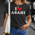 I Love Asahi 私は愛する Asahi Tシャツ 彼女への贈り物