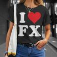 I Love Fx イニシャル I Heart FX 名前 F X Tシャツ 彼女への贈り物