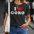 I Love Goro 私は愛する Goro Tシャツ 彼女への贈り物