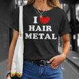 I Love Hair Metal I Heart Hair Metal Tシャツ 彼女への贈り物
