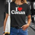 I Love Heart コナン ネームtシャツ Tシャツ 彼女への贈り物