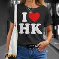 I Love Hk Heart Hong Kong Tシャツ 彼女への贈り物