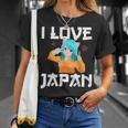 I Love Japan Kawaii Anime Girl Neko Cat Girl Otaku Weeb Tシャツ 彼女への贈り物