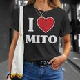 I Love Mito、ハートのある日本の都市 Tシャツ 彼女への贈り物