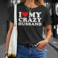 I Love My Crazy Husband Wild Love For Adoring Husbands Tシャツ 彼女への贈り物